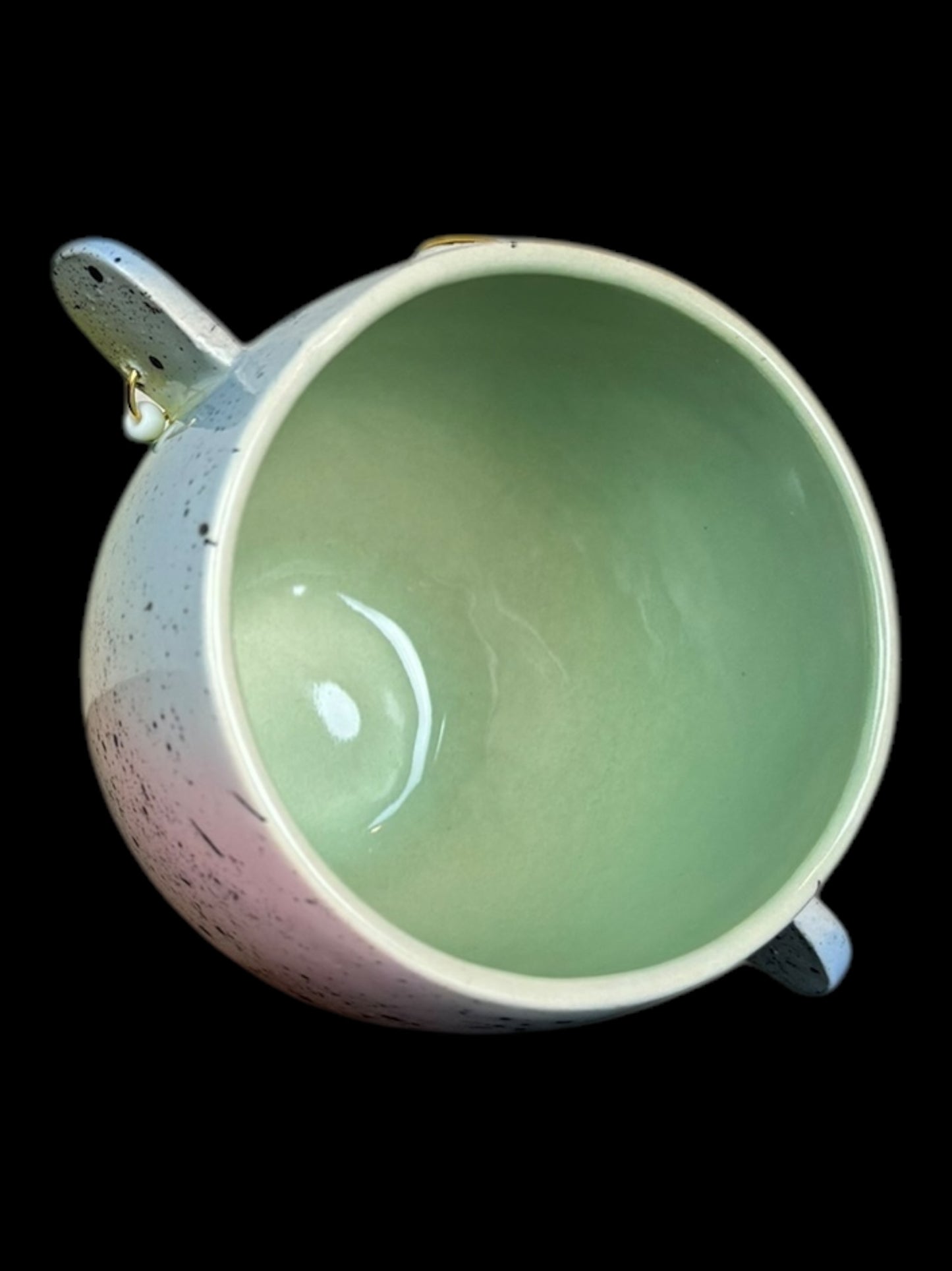Airbrushed Espresso Cup with Earrings