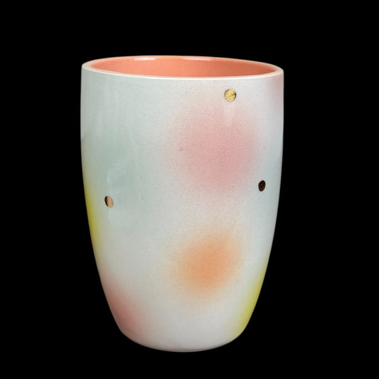 Airbrushed Spotted Cup with Gold Dots