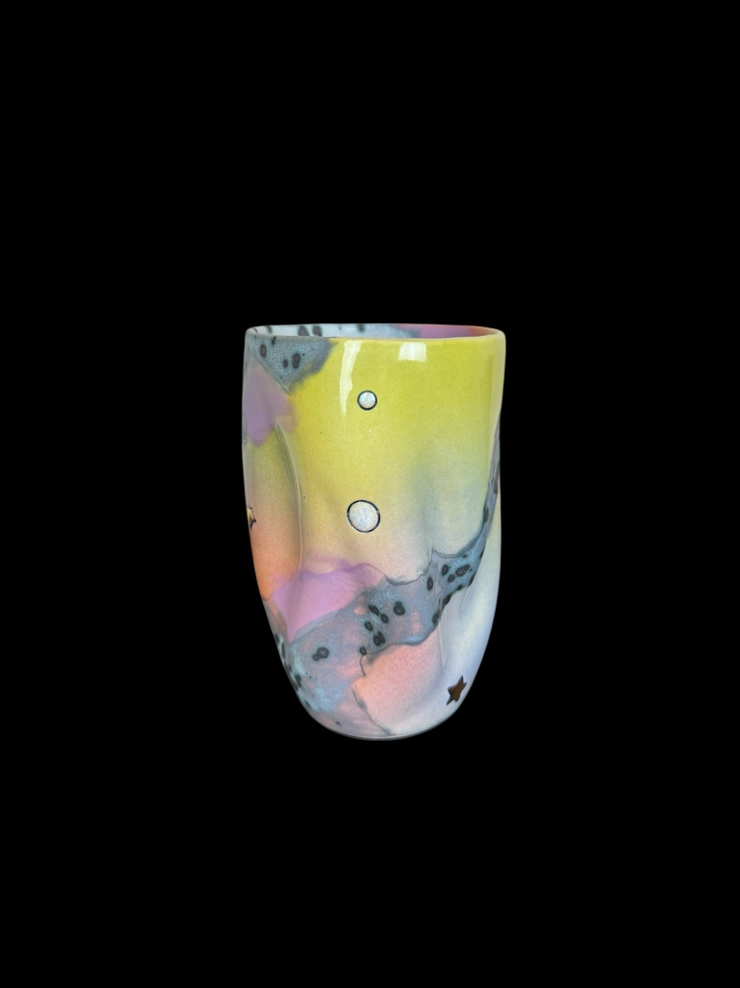 Multi-indented Wavy Tumbler with Gold Stars
