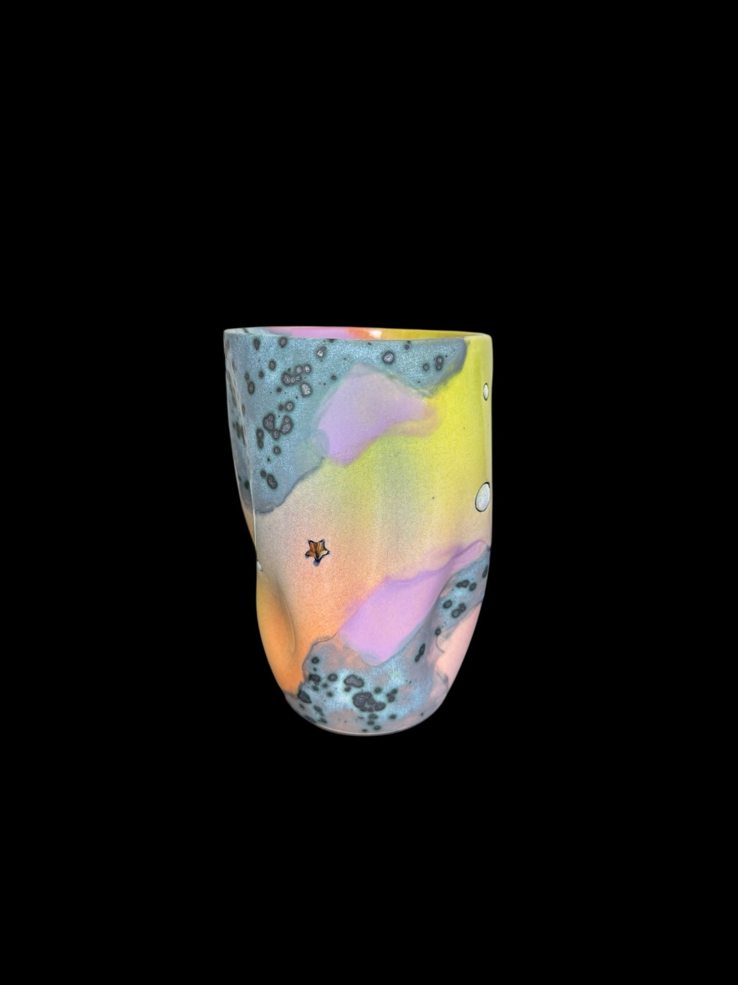 Multi-indented Wavy Tumbler with Gold Stars