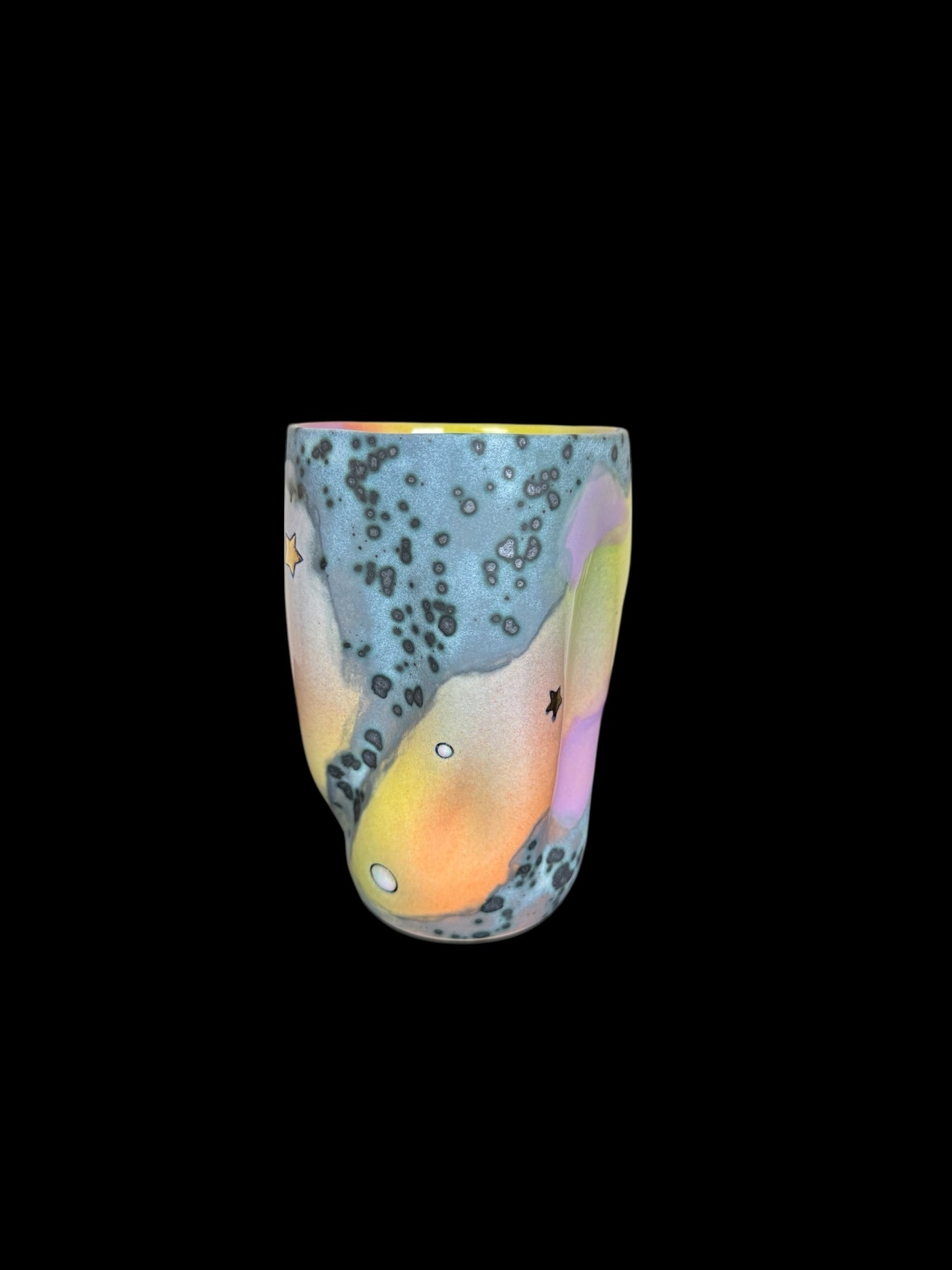 Multi-indented Wavy Tumbler with Gold Stars