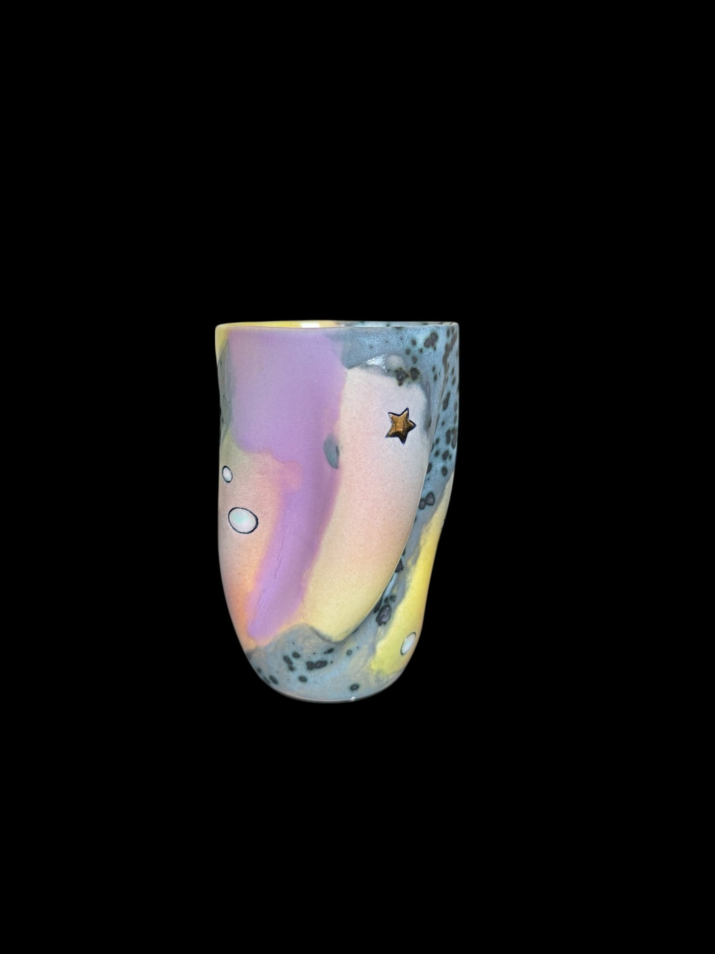 Multi-indented Wavy Tumbler with Gold Stars