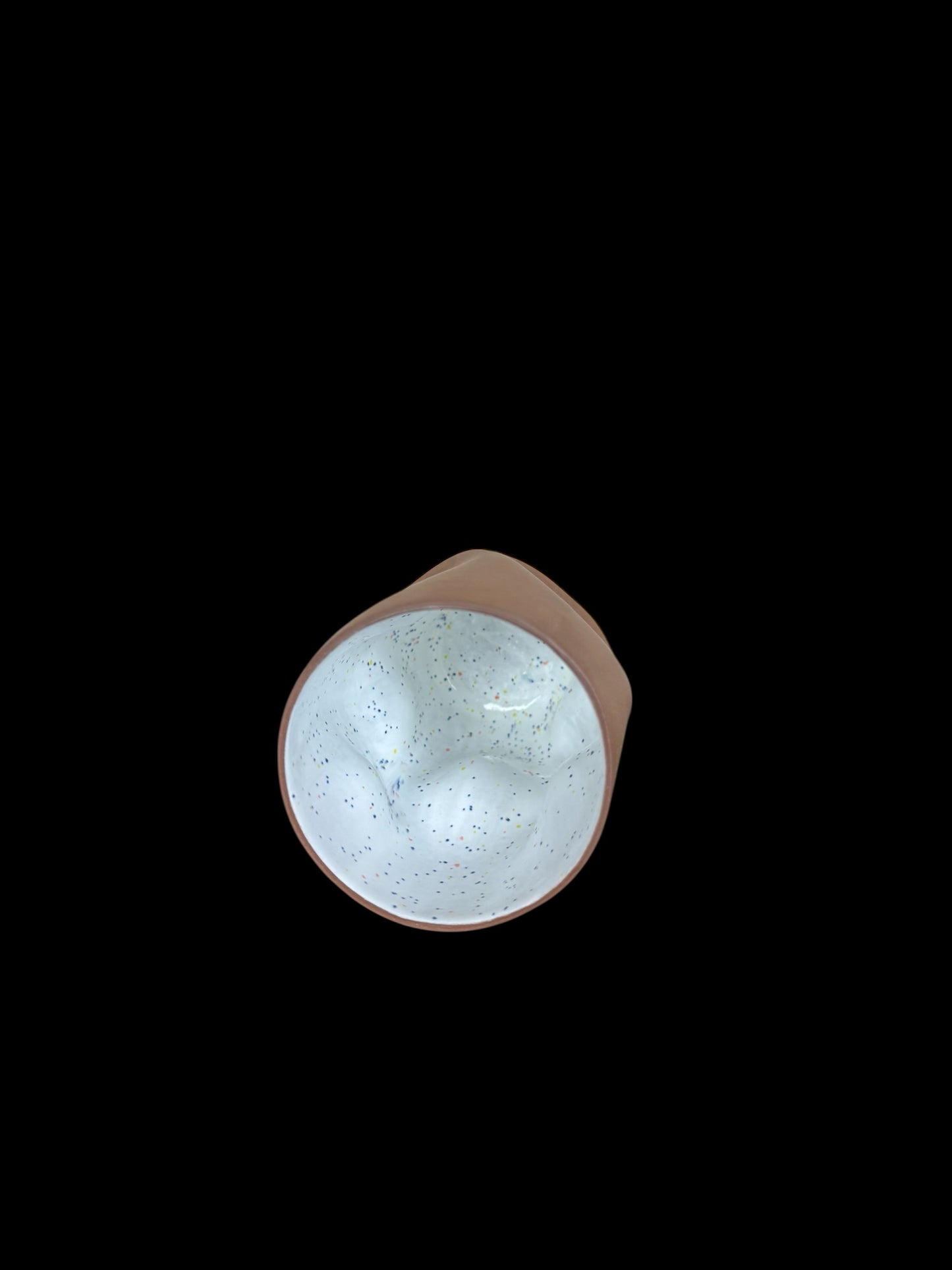 Multi-indented Brown Speckled Tumbler