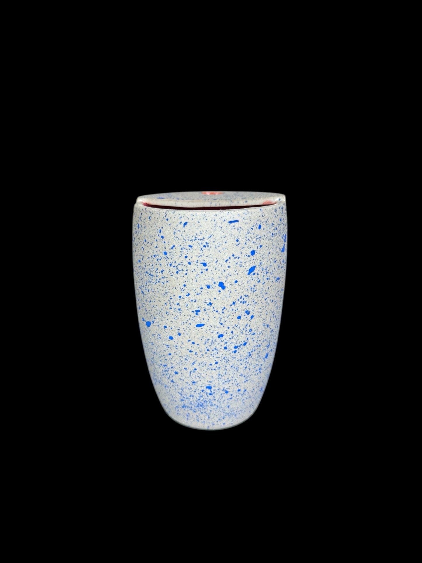 Blue Carved Flower Vase Tall Travel Mug