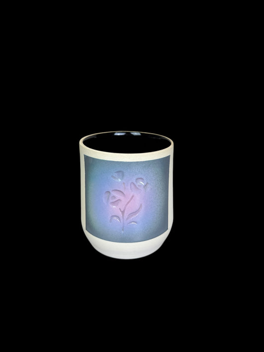 Airbrushed Floral Wine Cup