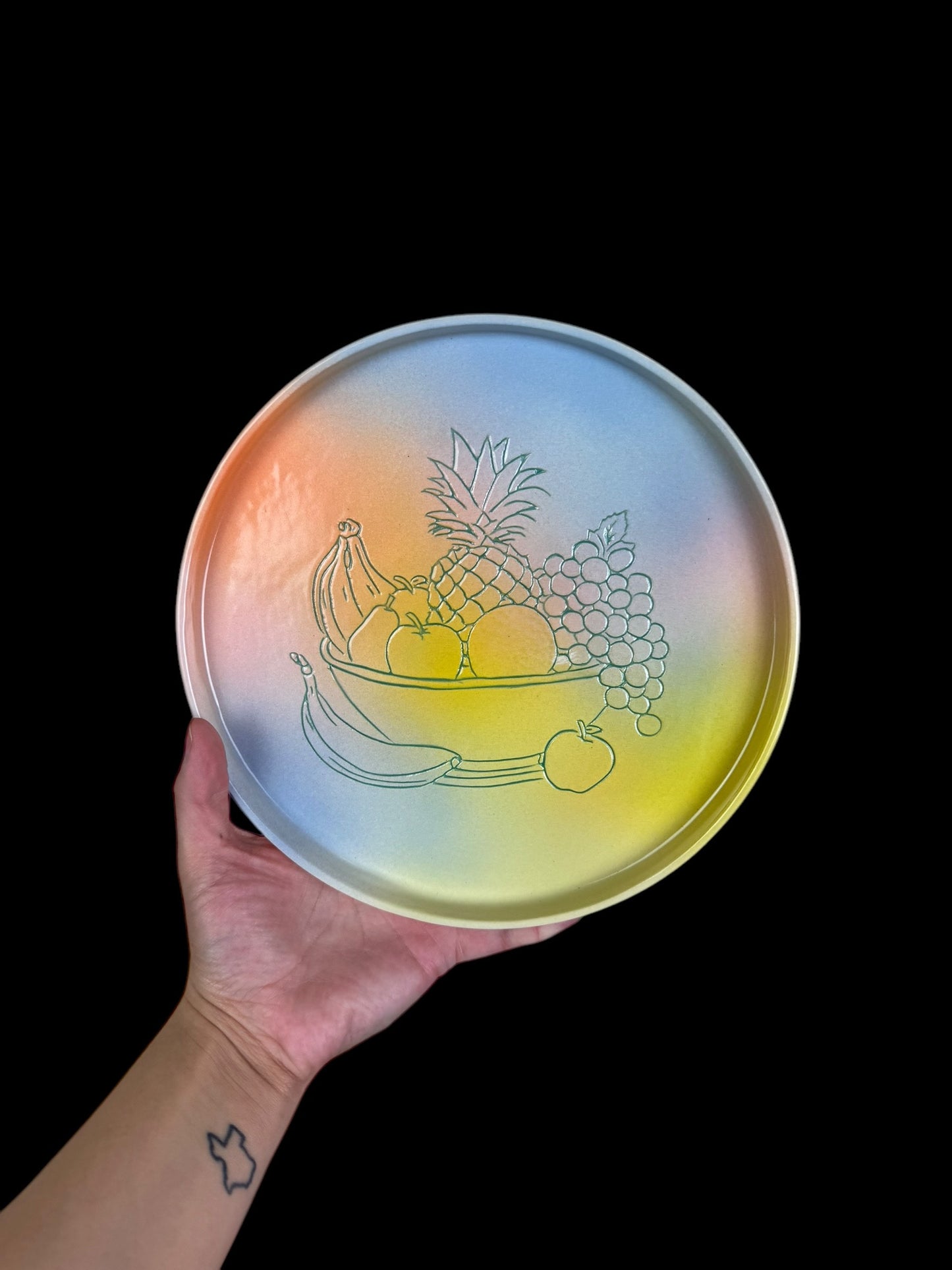 Airbrushed Fruit Bowl Plate