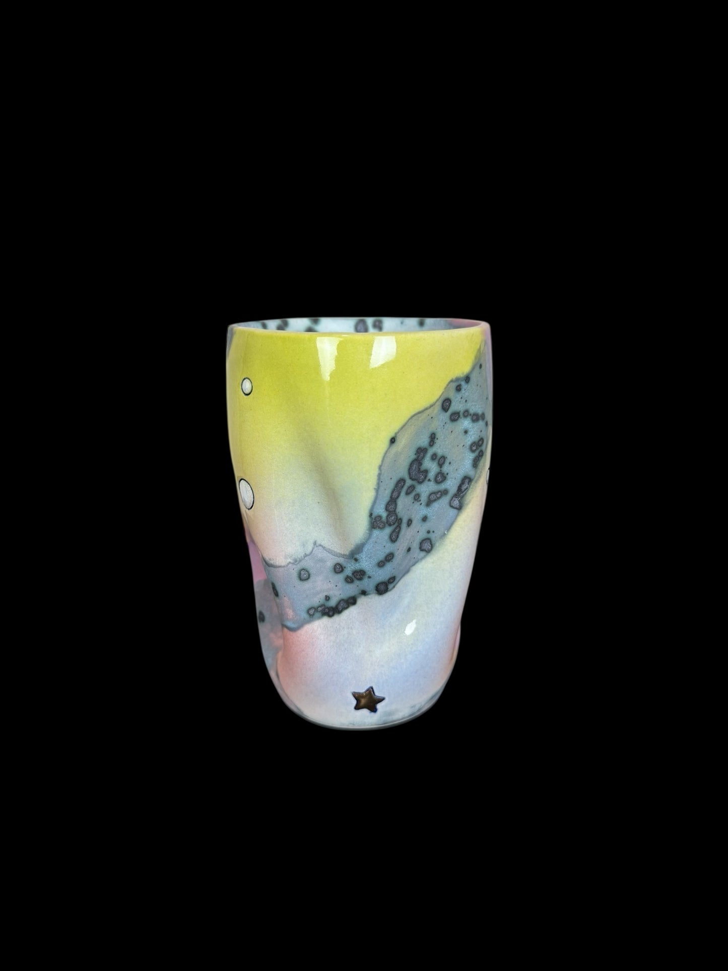 Multi-indented Wavy Tumbler with Gold Stars