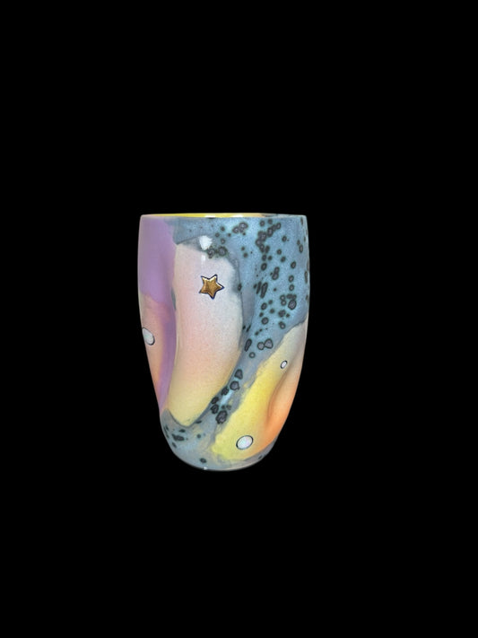 Multi-indented Wavy Tumbler with Gold Stars