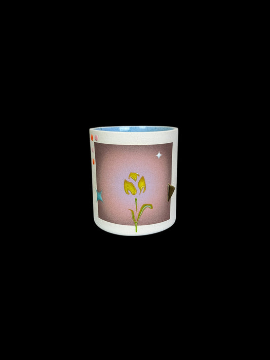 Airbrushed Tulip Cup with Stickers