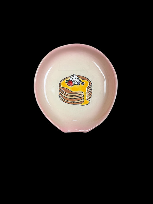 Short Stack Carved Pancake Spoon Rest
