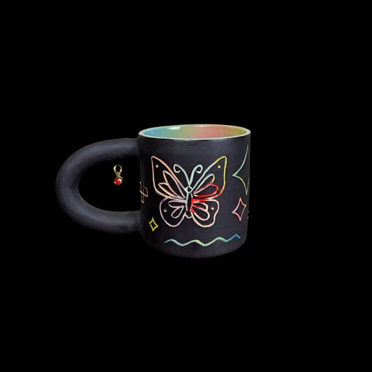 Scratch Art Carved Espresso Mug