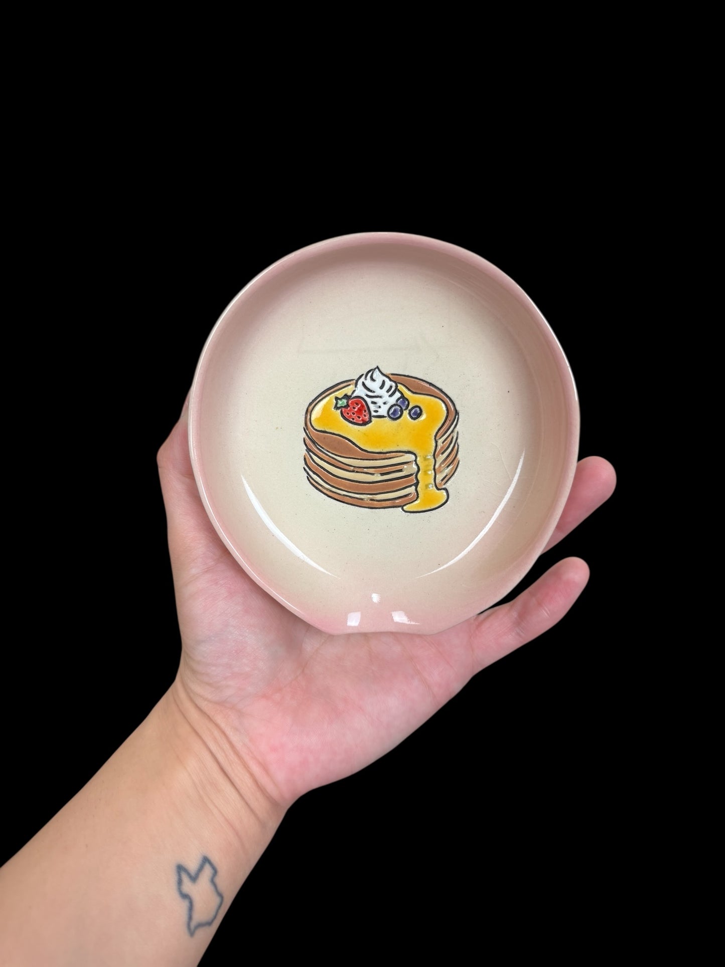 Short Stack Carved Pancake Spoon Rest