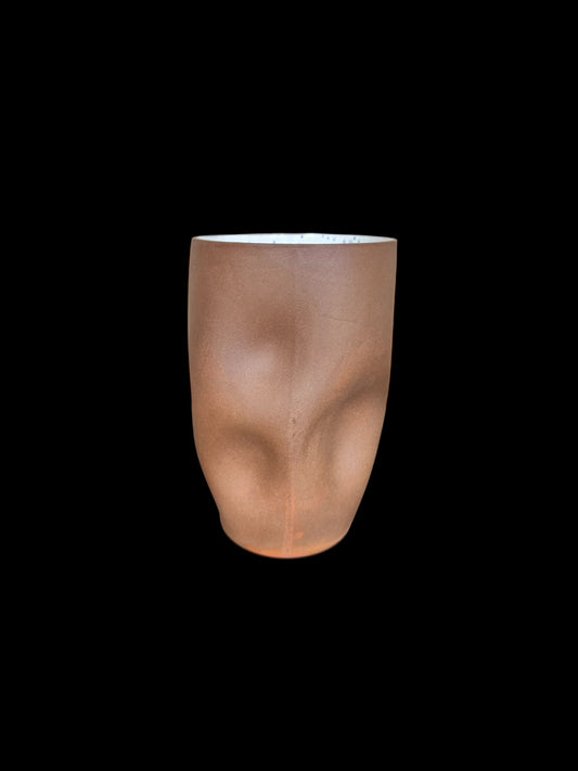 Multi-indented Brown Speckled Tumbler