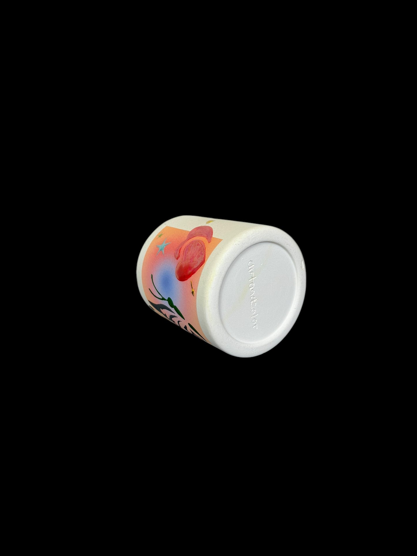 Gradient Airbrushed Cup with Stickers