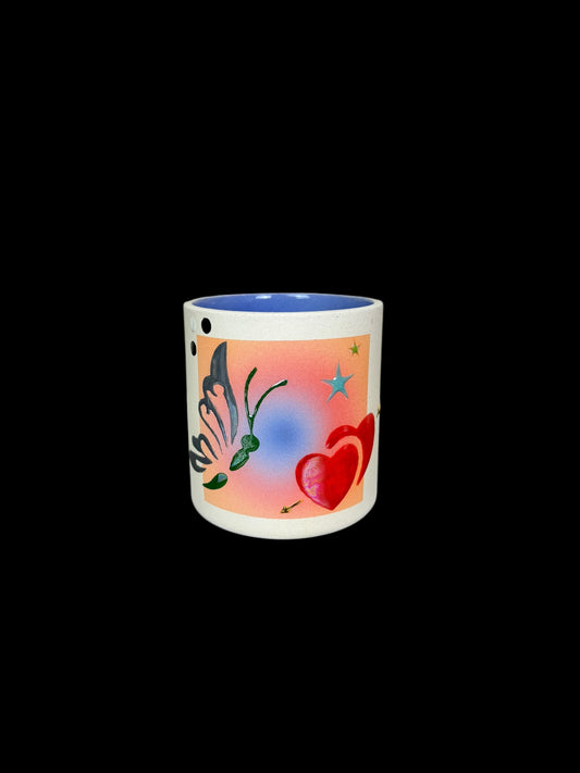 Gradient Airbrushed Cup with Stickers