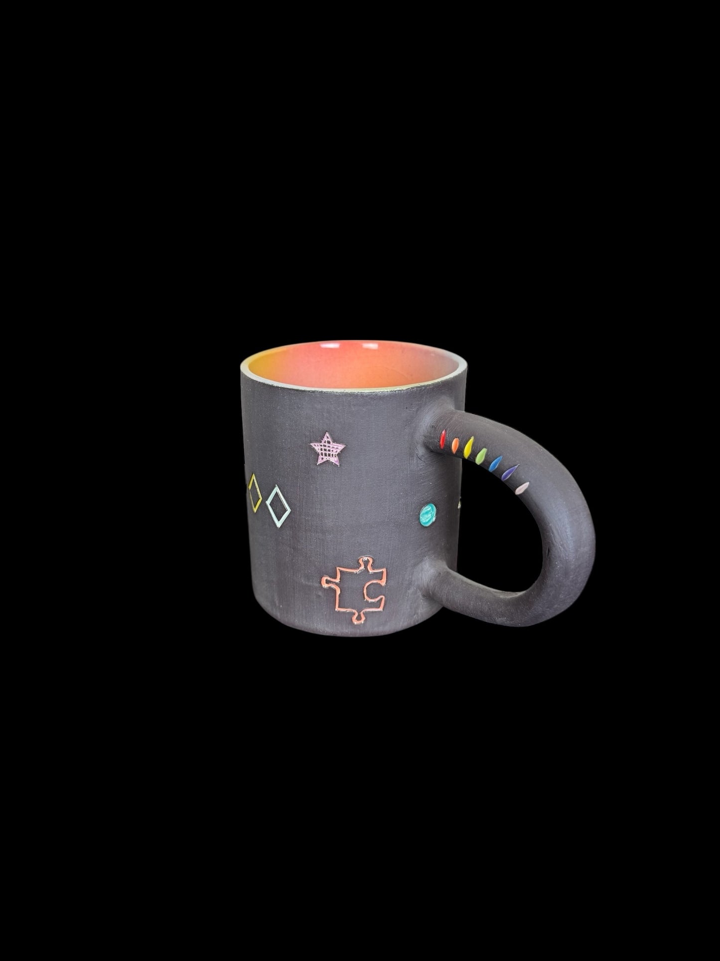 Scratch Art Carved Espresso Mug#2