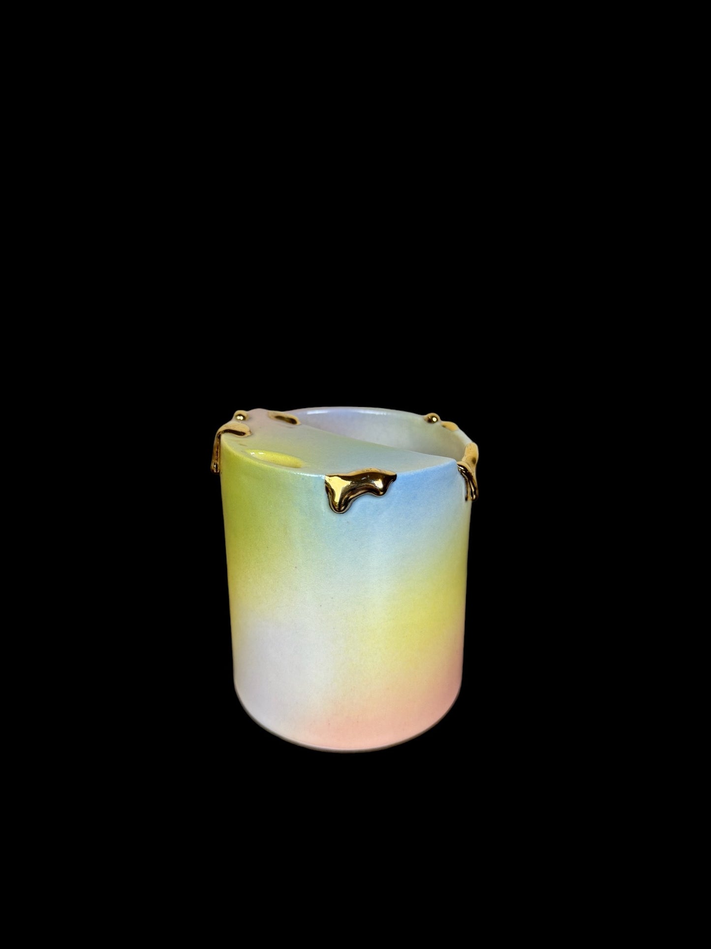 Drippy Gold Airbrushed Travel Mug