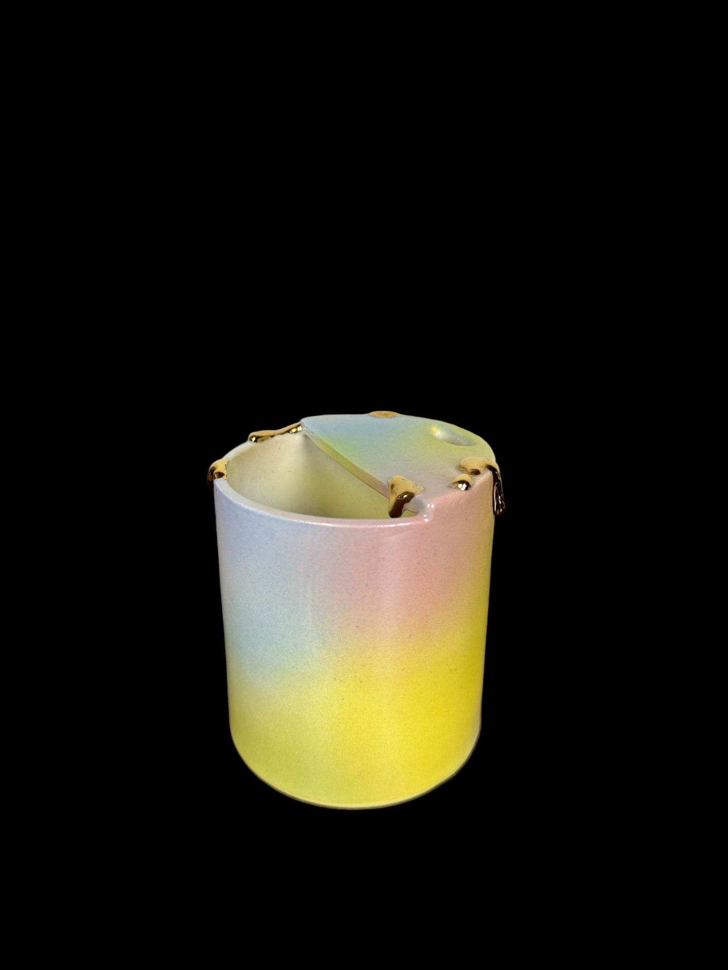 Drippy Gold Airbrushed Travel Mug