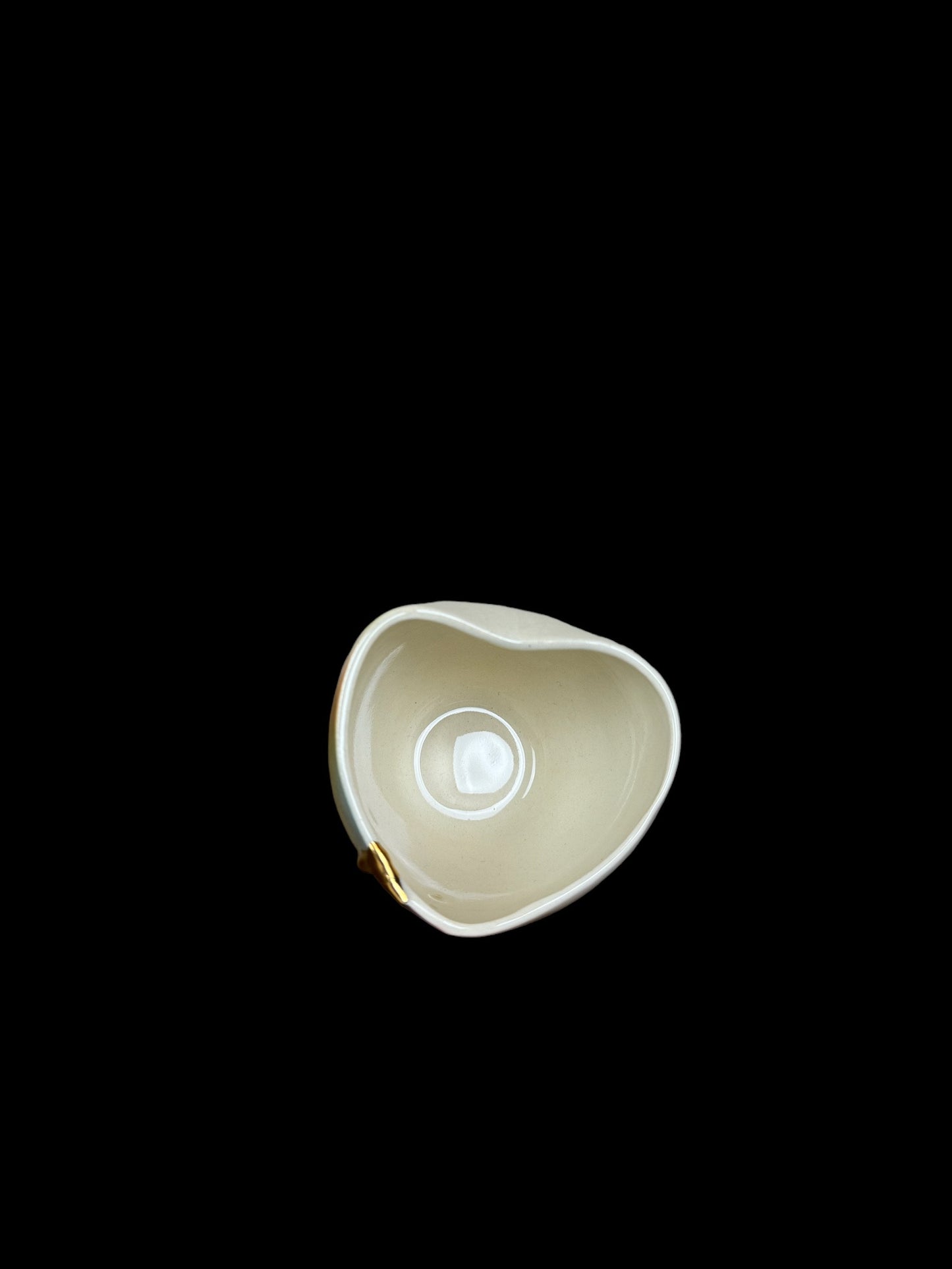 Drippy Gold Heart Shaped Airbrushed Espresso Cup