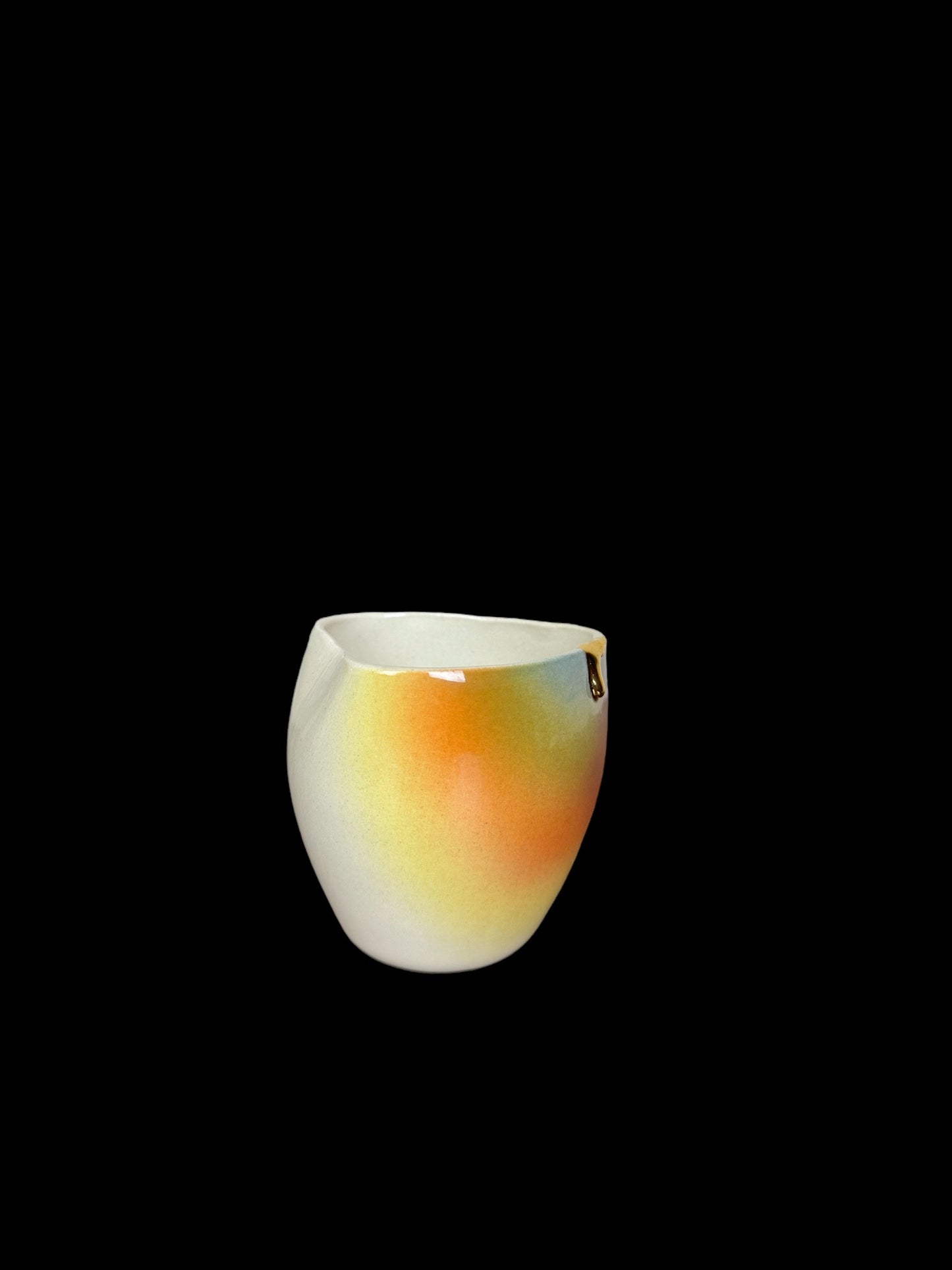 Drippy Gold Heart Shaped Airbrushed Espresso Cup